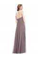 Affordable Diamond Halter Maxi Formal Bridesmaid Dress with Front Slit