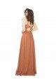 Affordable Chiffon Bridesmaid Dress with Tie Back Keyhole