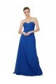 Affordable Strapless Sweetheart Draped Chiffon Bridesmaid Dress