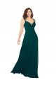 Affordable Tied Bodice Sweetheart V-Neck Chiffon Bridesmaid Dress