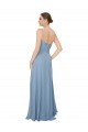 Affordable Draped Sweetheart Chiffon Bridesmaid Dress with Front Slit