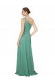 Affordable One Shoulder Asymmetric Chiffon Bridesmaid Dress with Pockets