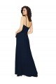 Affordable Ruffled Skirt Low Back Long Chiffon Bridesmaid Dress