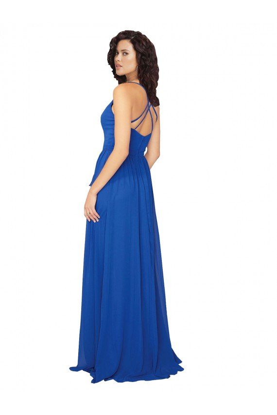 Affordable Chiffon Bridesmaid Dress with Strappy Back