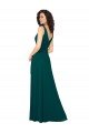 Affordable V-Neck Chiffon Bridesmaid Dress with Front Skirt Slit