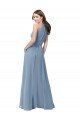 Affordable Halter High Neck Chiffon Dress with Sash