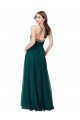 Affordable Chiffon Bridesmaid Dress with Draped Surplice Bodice & Pockets