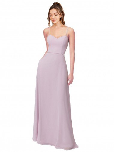 Affordable Sweetheart Tie-Back Chiffon Bridesmaid Dress