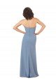 Affordable Simple Strapless Chiffon Bridesmaid Dress with Rounded Neckline
