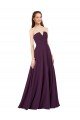 Affordable Strapless Chiffon Bridesmaid Dress with Notched Neckline
