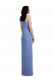 Affordable Sleeveless Chiffon Bridesmaid Dress with Draped Front Slit