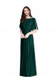 Affordable Backless Floor Length Split Sleeves Maxi Bridesmaid Dress