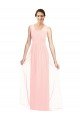 Affordable V-Neck Full Length Chiffon Bridesmaid Dress