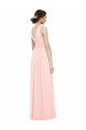 Affordable V-Neck Full Length Chiffon Bridesmaid Dress