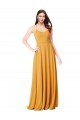 Affordable Chiffon A-Line Bridesmaid Dress with Halter Back