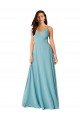 Affordable Draped Empire V-Neck Chiffon Bridesmaid Dress