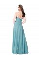 Affordable Draped Empire V-Neck Chiffon Bridesmaid Dress