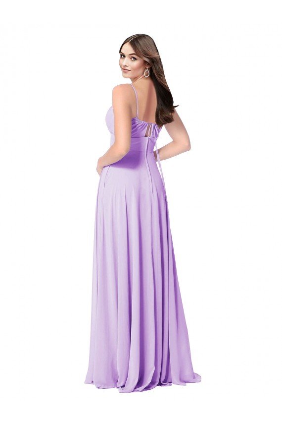 Affordable Chiffon A-Line Chiffon Bridesmaids Dress with Ruched Bodice