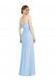 Affordable Strapless Trumpet Chiffon Formal Bridesmaid Dress with Thigh high Slit
