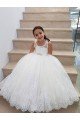 Affordable Ivory Ball Gown Floor Length Flower Girl Dress