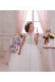 Affordable Ivory Ball Gown High Neck Floor Length Sleeveless Flower Girl Dress