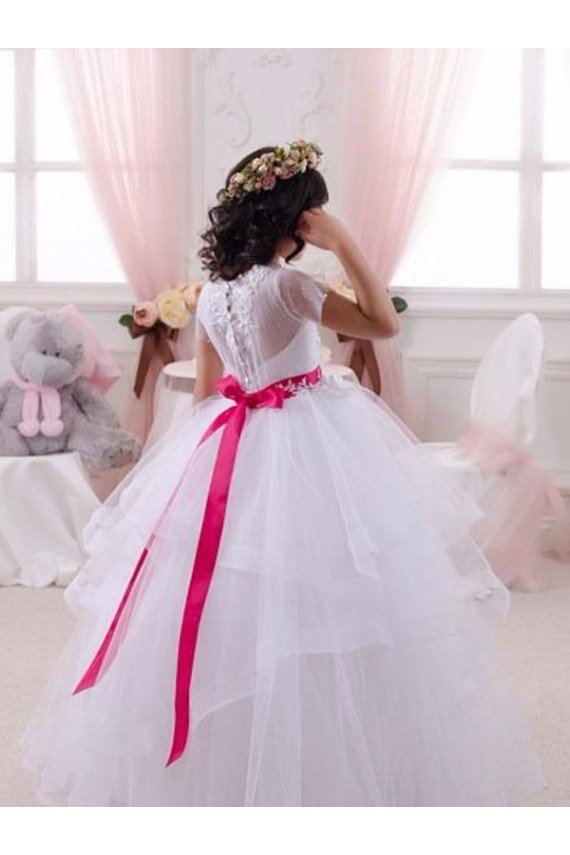 Affordable Ivory Ball Gown Sweetheart Floor Length Flower Girl Dress