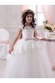 Affordable Ivory Ball Gown Sweetheart Floor Length Sleeveless Flower Girl Dress
