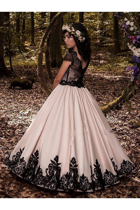 Affordable Ivory Ball Gown Sweetheart Neck Sleeveless Flower Girl Dress