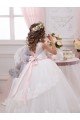 Affordable Ivory Ball Gown Sweetheart V-Back Sleeveless Flower Girl Dress