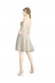 Affordable Lace Bridesmaid Dress / Cocktail Dress with Draped Sweetheart Neckline