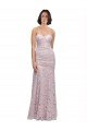 Affordable Floor Length Long Mermaid Lace Bridesmaid Dress / Prom Dress with Low Back