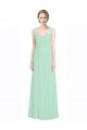 Affordable Sweetheart Chiffon Bridesmaid Dress with Lace Straps and Keyhole Back