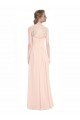 Affordable Sweetheart Chiffon Bridesmaid Dress with Lace Straps and Keyhole Back