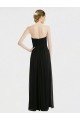 Affordable Long Strapless Lace Bodice Bridesmaid Dress with Sweetheart Neckline and Criss-Cross Pleats