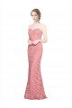 Affordable Fitted Sweetheart Mermaid Lace Bridesmaid Dress / Prom Dress
