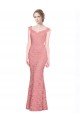 Affordable Sweetheart Mermaid Long Lace Bridesmaid Dress / Prom Dress with Wide Straps