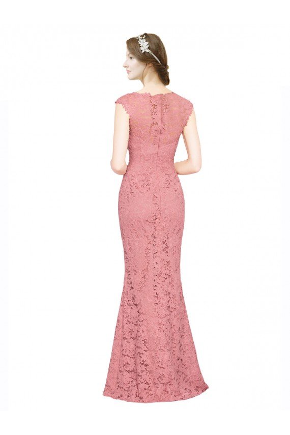 Affordable Sweetheart Mermaid Long Lace Bridesmaid Dress / Prom Dress with Wide Straps