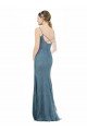 Affordable Deep V-Neck All Over Chantilly Lace Bridesmaid Dress with Criss Cross Open Back