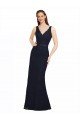 Affordable Lace Bridesmaid Dress with Satin Waistband and Open Back