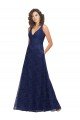 Affordable Chantilly Lace V-Neck Bridesmaid Dress