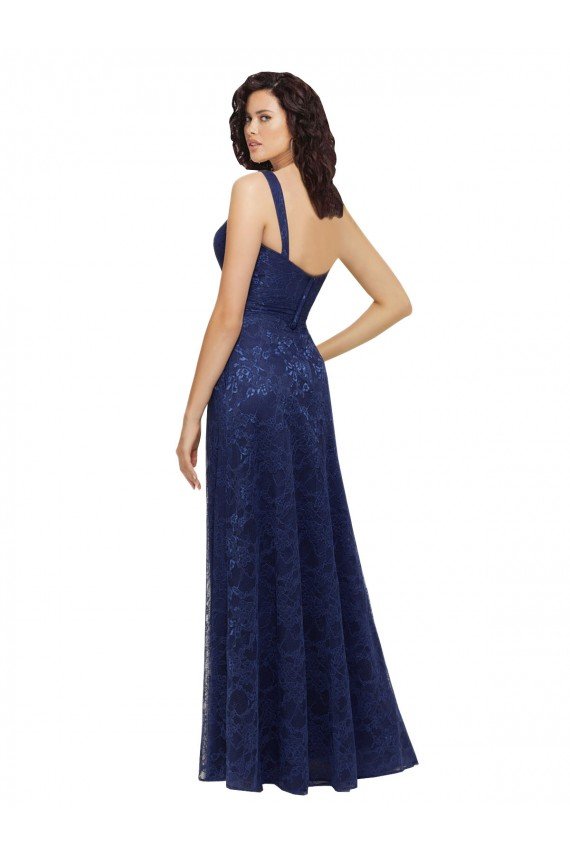 Affordable Chantilly Lace V-Neck Bridesmaid Dress