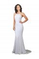 Affordable High Neck Backless Lace Wedding Dress with Plunging Low Back