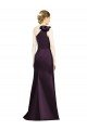 Affordable Full Length One Shoulder Satin Bridesmaid Dress with Bow Shoulder Detail