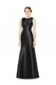 Affordable Full Length Mermaid Long Satin Bridesmaid Dress with Keyhole Back