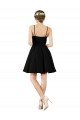 Affordable Halter Neck Short Knee Length Satin Cocktail Bridesmaid Dress