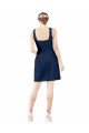Affordable V-Neck A-Line Satin Cocktail Bridesmaid Dress with Pockets