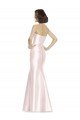 Affordable Long Sweetheart Satin Bridesmaid Dress with Slim Beaded Sash