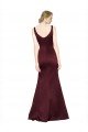 Affordable Figure Shaping Formal Satin Bridesmaid Dress / Prom Dress with Structured Pleats