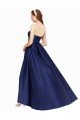 Affordable High Low Strapless Formal Satin Bridesmaid Dress / Prom Dress with Pockets