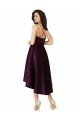 Affordable Elegant High Low Satin Bridesmaid Dress / Prom Dress with Criss Cross Back
